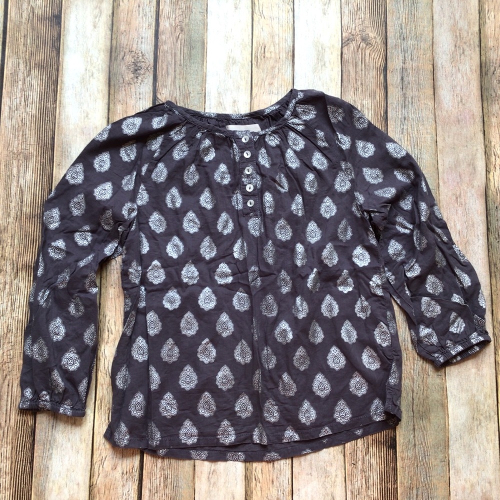 Peek Light Weight Silver Print Top
